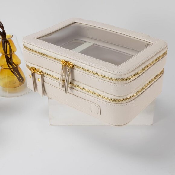 Travel Toiletry Bag Women White Organizer Travel Accessories Makeup Case - Picture 2 of 7